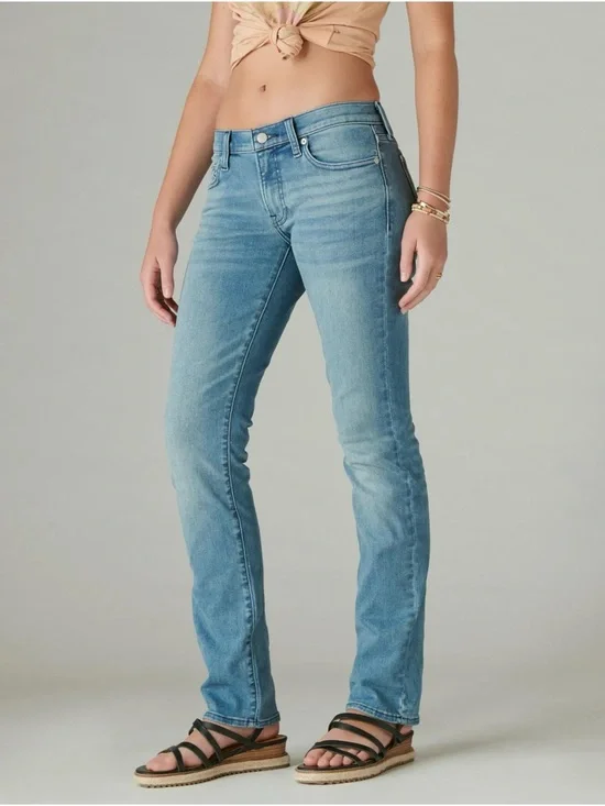 Lucky Brand Women's Mid-Rise Sweet Straight Leg Jeans - Picture 2 of 15